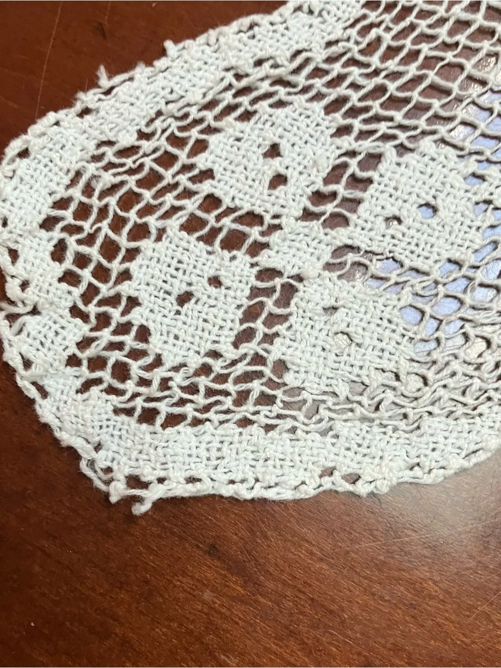 VTG Handmade Lace White TableCloth Square Floral Maximalist Grannycore 42x42
